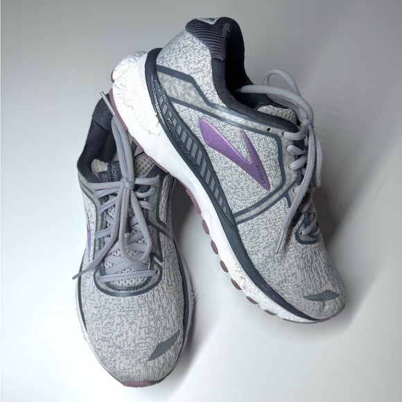 Brooks Women’s Adrenaline GTS 20 Gray Purple Athletic Running Sneakers Size-8.5 - Picture 5 of 9